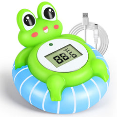 Pircaath baby bath thermometer with floating design for easy water testing.