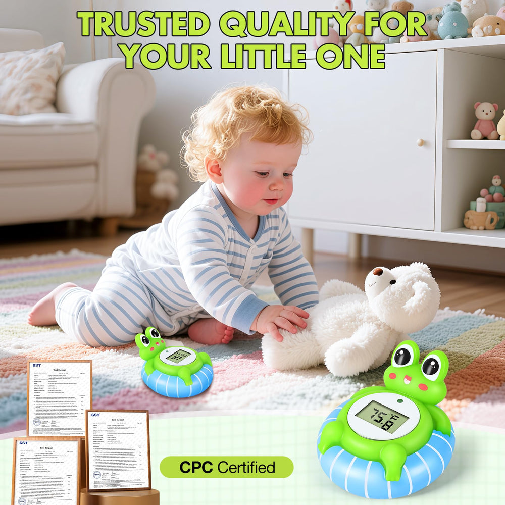Pircaath room thermometer function supports comfortable play and sleep environments.