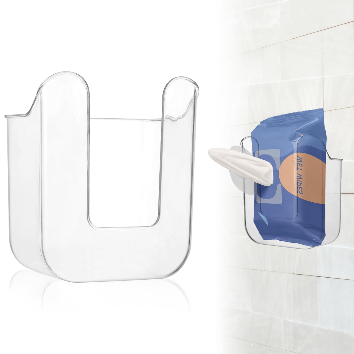 Piriuuo Wipes Dispenser wall-mount with transparent design for easy visibility and access