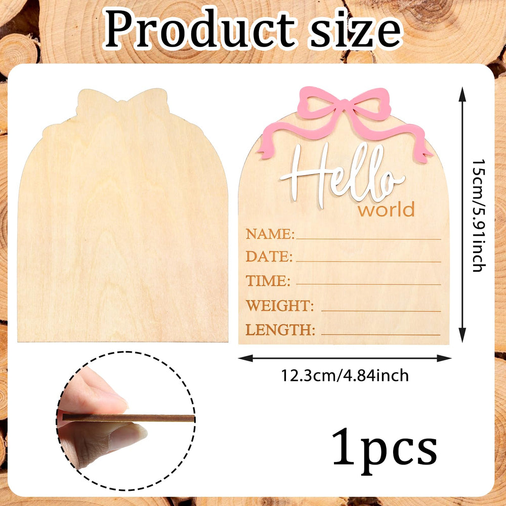 Piriuuo birth info sign displays name, date, time and measurements as keepsake