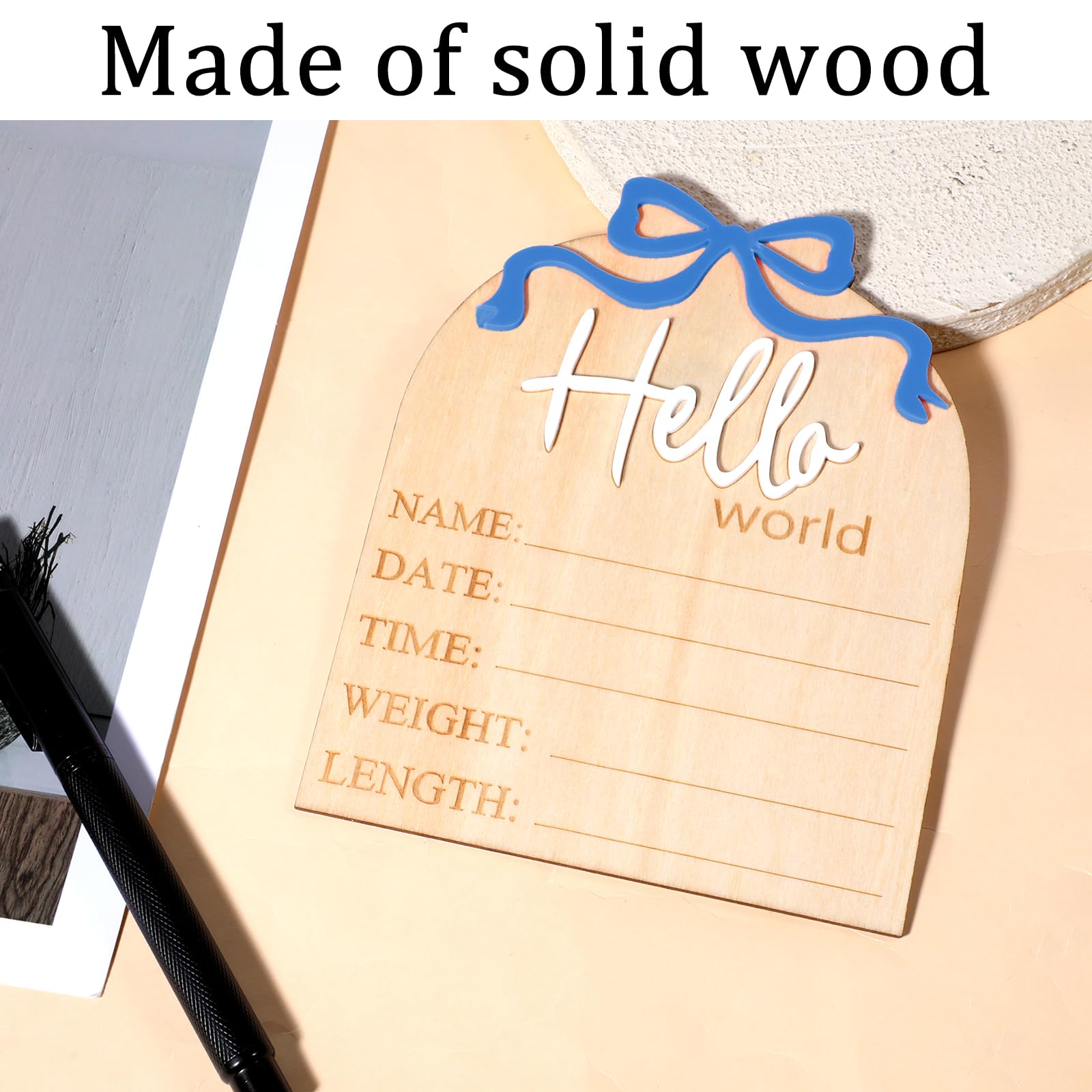 Piriuuo oak birth plaque highlights craftsmanship and durable materials