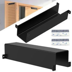 Pisman metal bifold lock on top edge blends with decor and is easy for adults to operate.