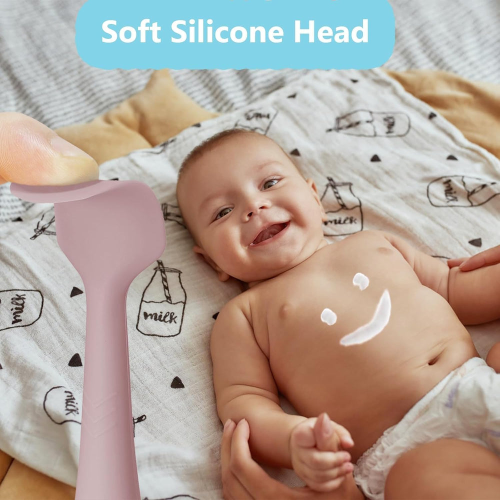 Pisool large khaki spatula ready for broad diaper cream coverage.