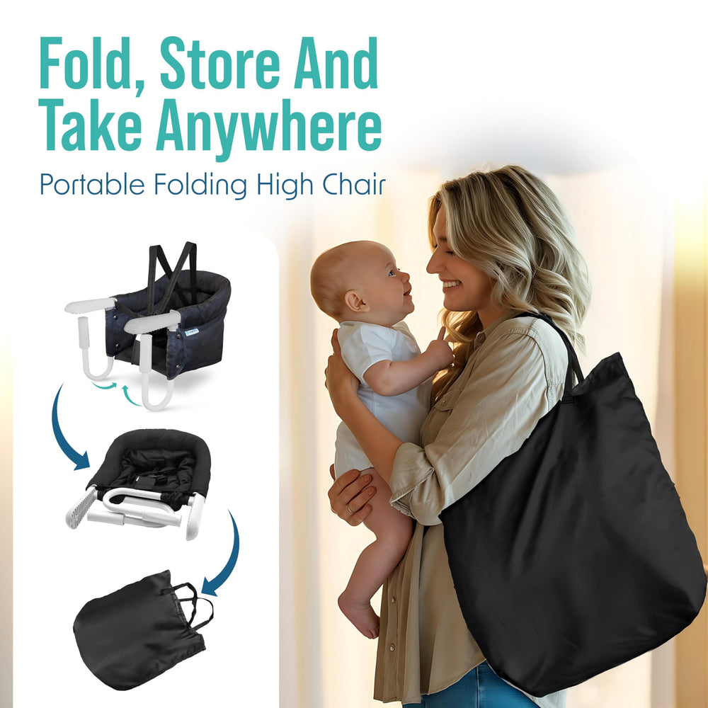 Pivvital easy-clean removable seat cover after meals.