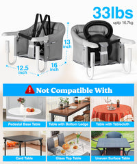 Pivvital fast table chair travel dining shows quick attachment for trips.