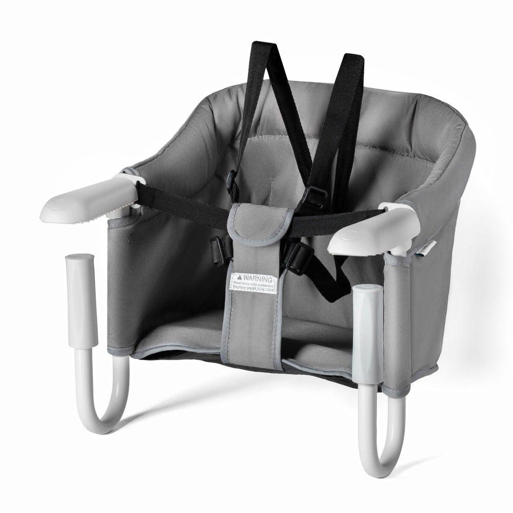 Pivvital foldable travel high chair saves space for easy transport.