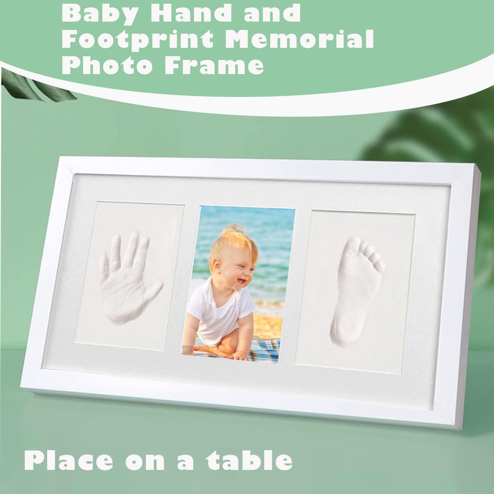 Pivza Inkless Newborn Handprint Frame close-up—elegant keepsake display for precious moments.