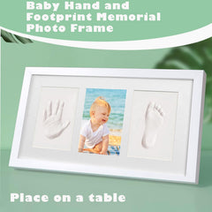 Pivza Inkless Newborn Handprint Frame close-up—elegant keepsake display for precious moments.