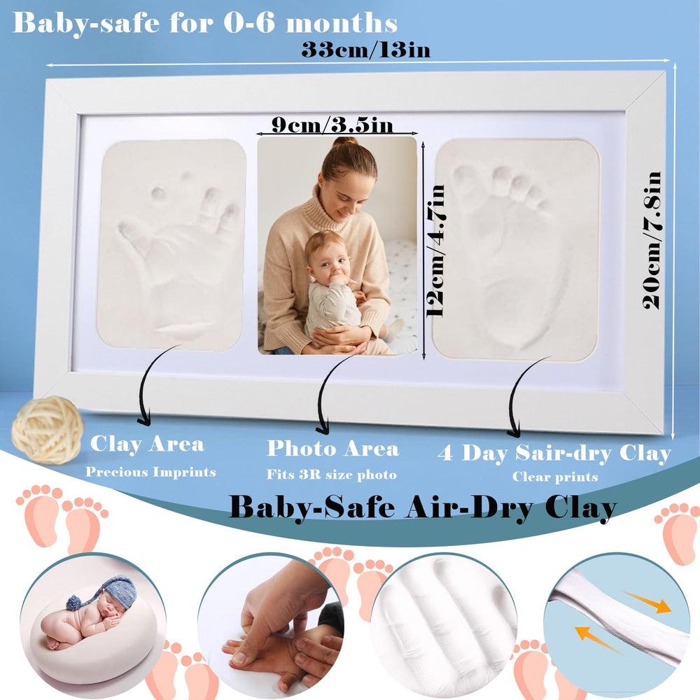 Pivza Inkless Newborn Keepsake frame assembly—simple setup for home display.