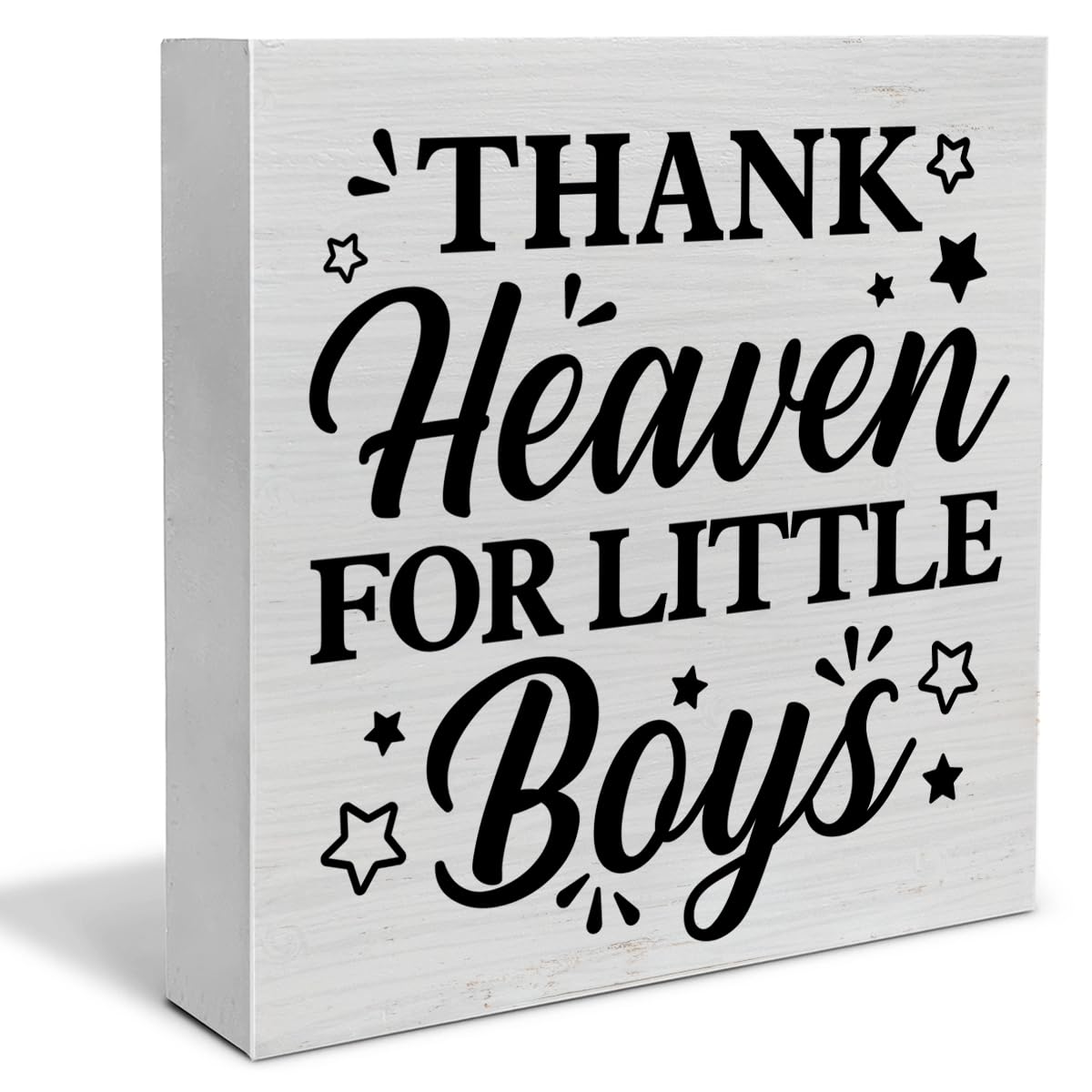 PIXCEOS baby boy nursery box sign 5x5 displays rustic farmhouse charm for nursery decor.