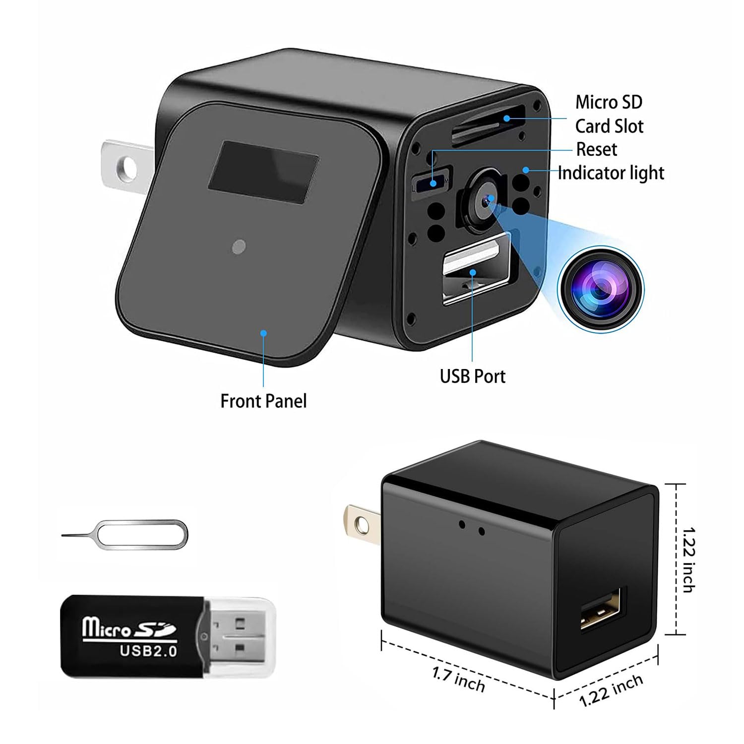 Pixellume 1080p wide-angle view captures broader room coverage.