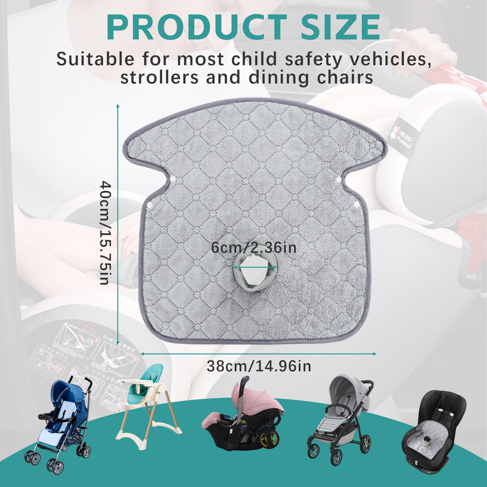 Piyl non-slip backing car seat protector provides secure grip to prevent sliding.