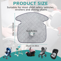 Piyl non-slip backing car seat protector provides secure grip to prevent sliding.