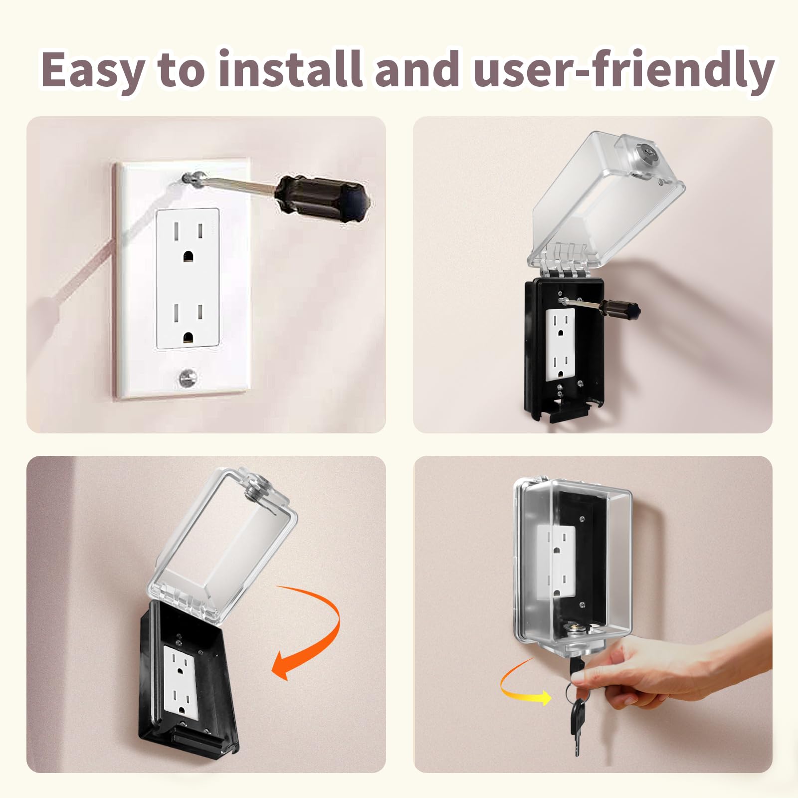 PKLIYH interior space accommodates large plugs and adapters