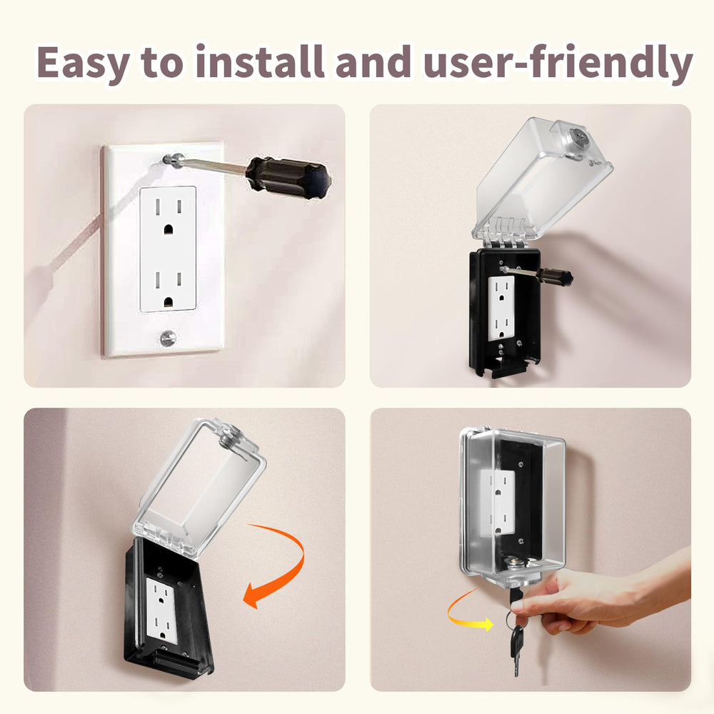 PKLIYH interior space accommodates large plugs and adapters