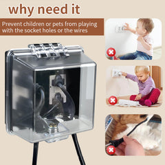 PKLIYH child-safe shield demonstrates socket protection reducing access for children