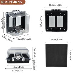 PKLIYH outlet cover interior space highlights space for bulky plugs and strips