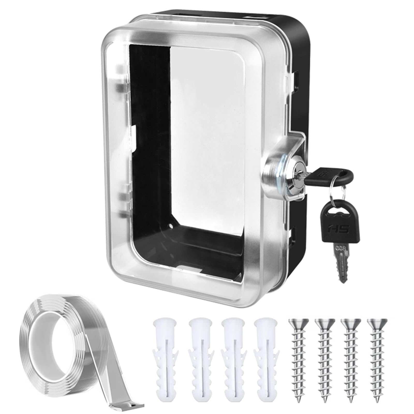 PKLIYH outlet cover box installs quickly to guard standard outlets and large plugs.