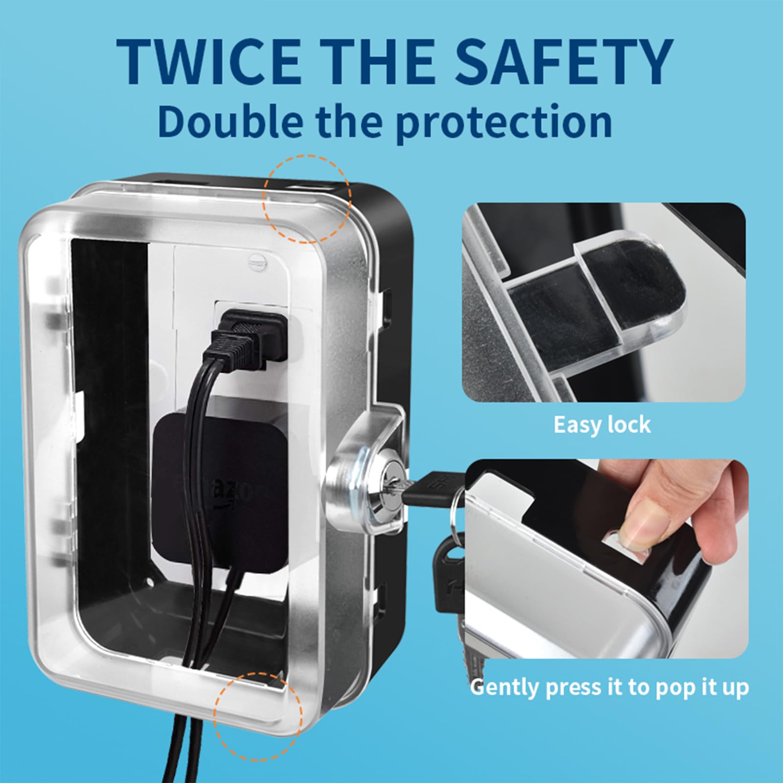 PKLIYH two keys stainless steel highlight durable, easy-access key mechanism for quick access.