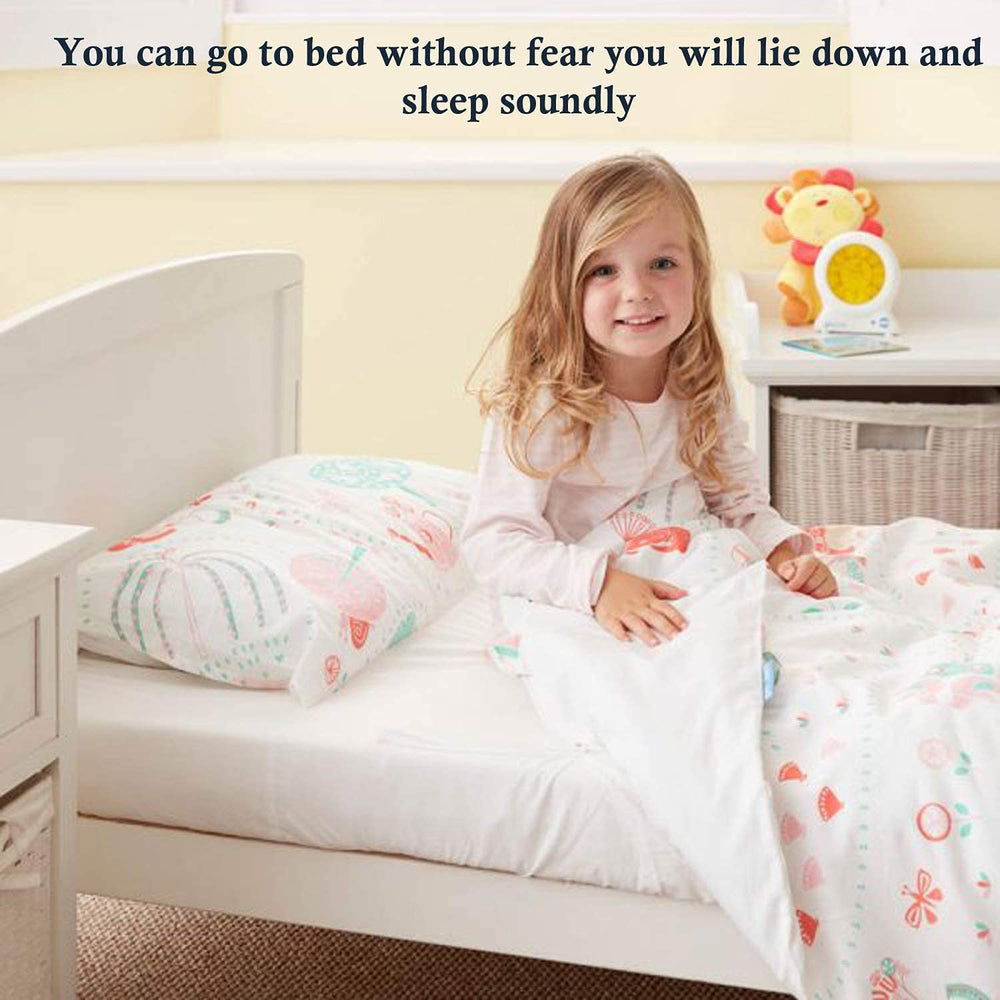 Plain Printed Linen care label emphasizes machine washability and low-heat drying.