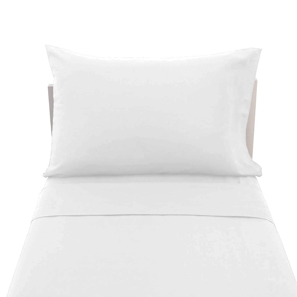 Plain Printed Linen flat sheet highlights soft, breathable cotton for cozy nights.