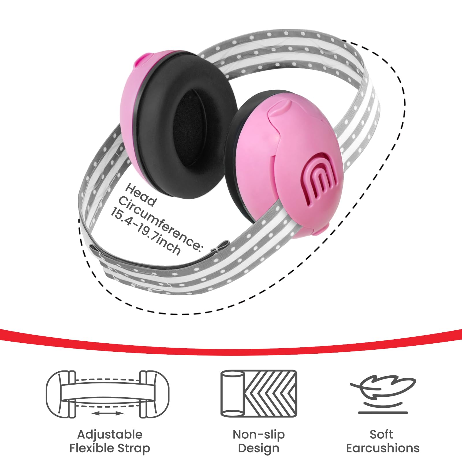 Plantureco baby ear muffs soft ear cushions offer gentle pressure relief for sensitive ears.