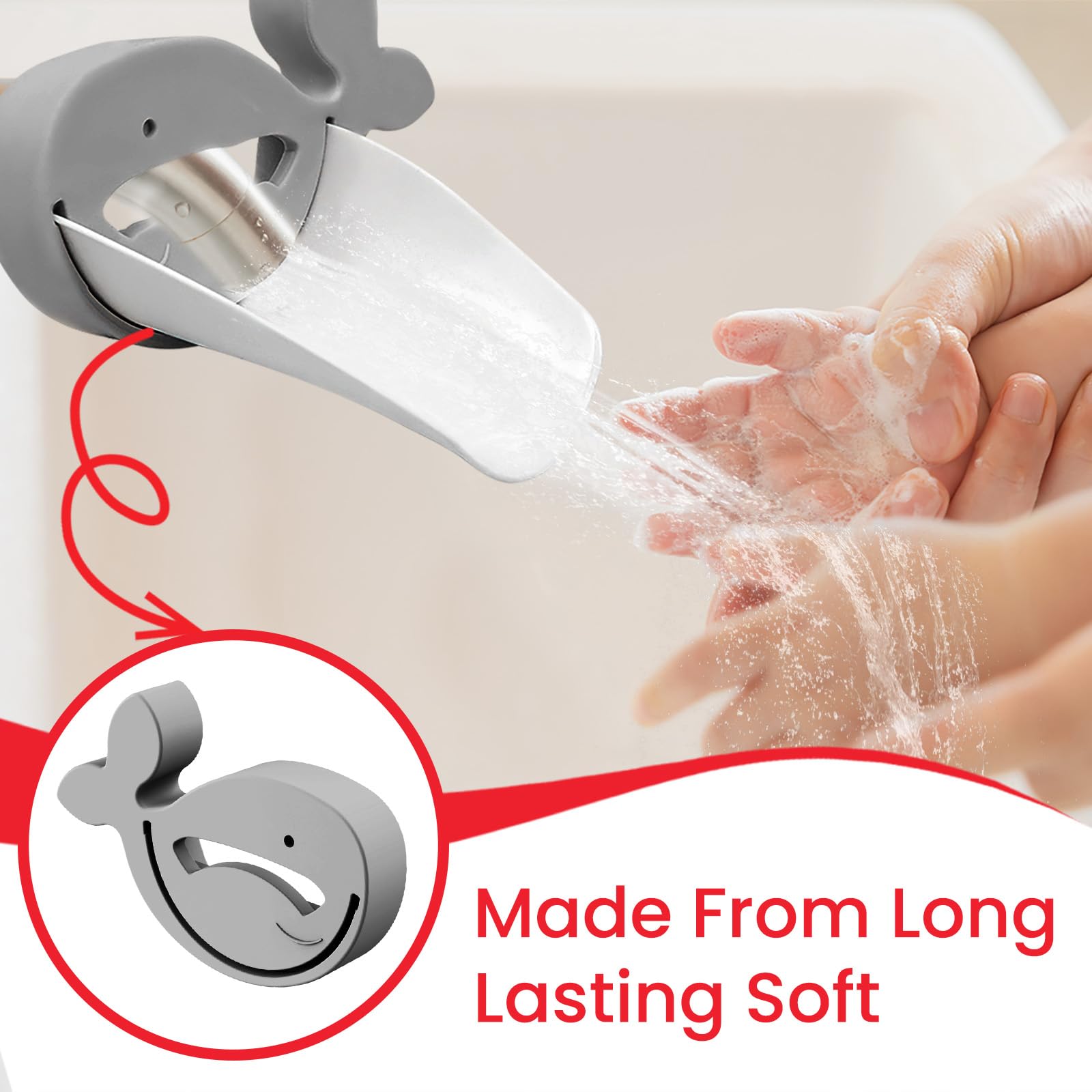 Plantureco supports independent hand washing for children at the sink.