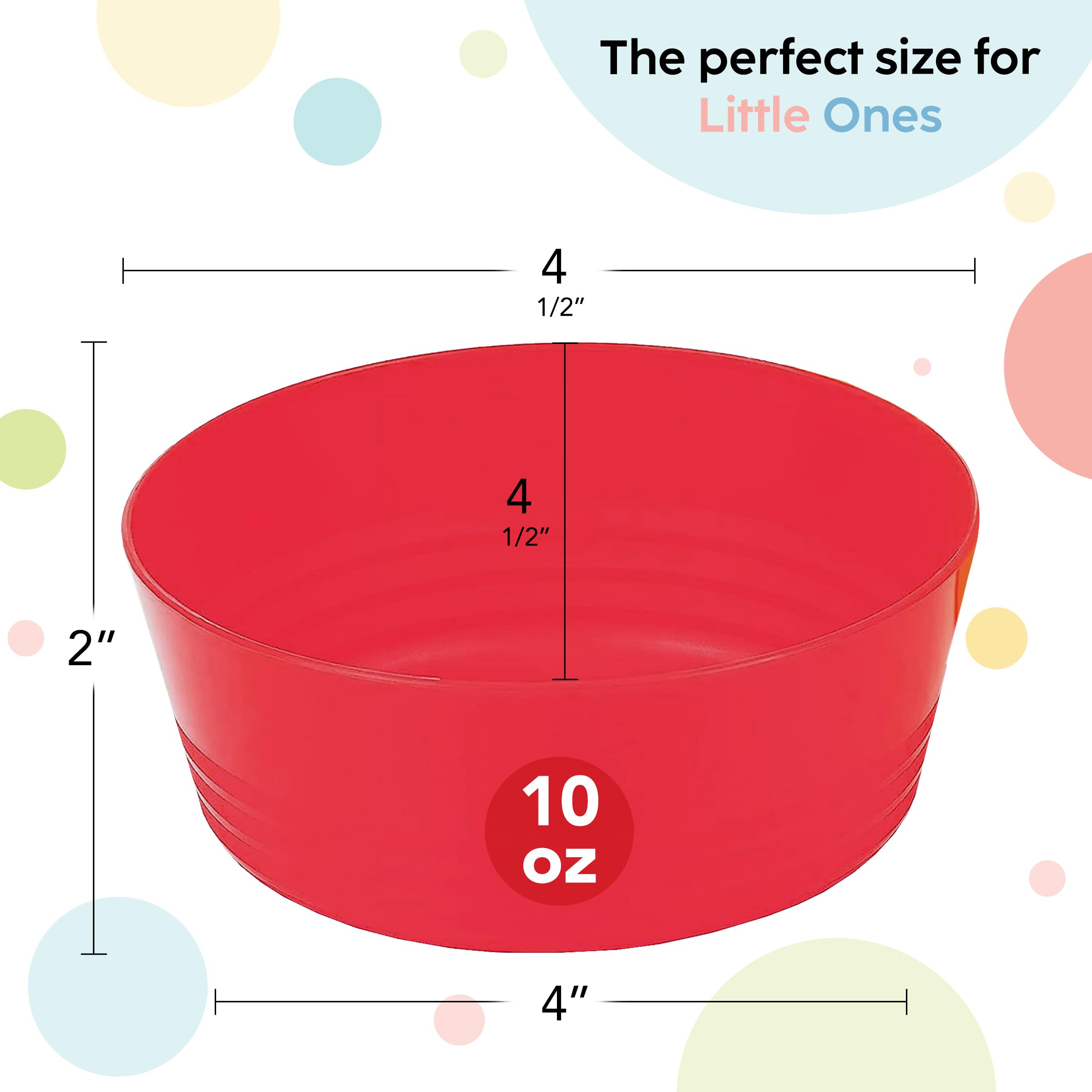 PLASKIDY bowls stackable design saves space during meals