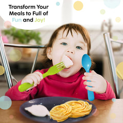 Plaskidy BPA-free and dishwasher safe utensils for convenient cleaning.