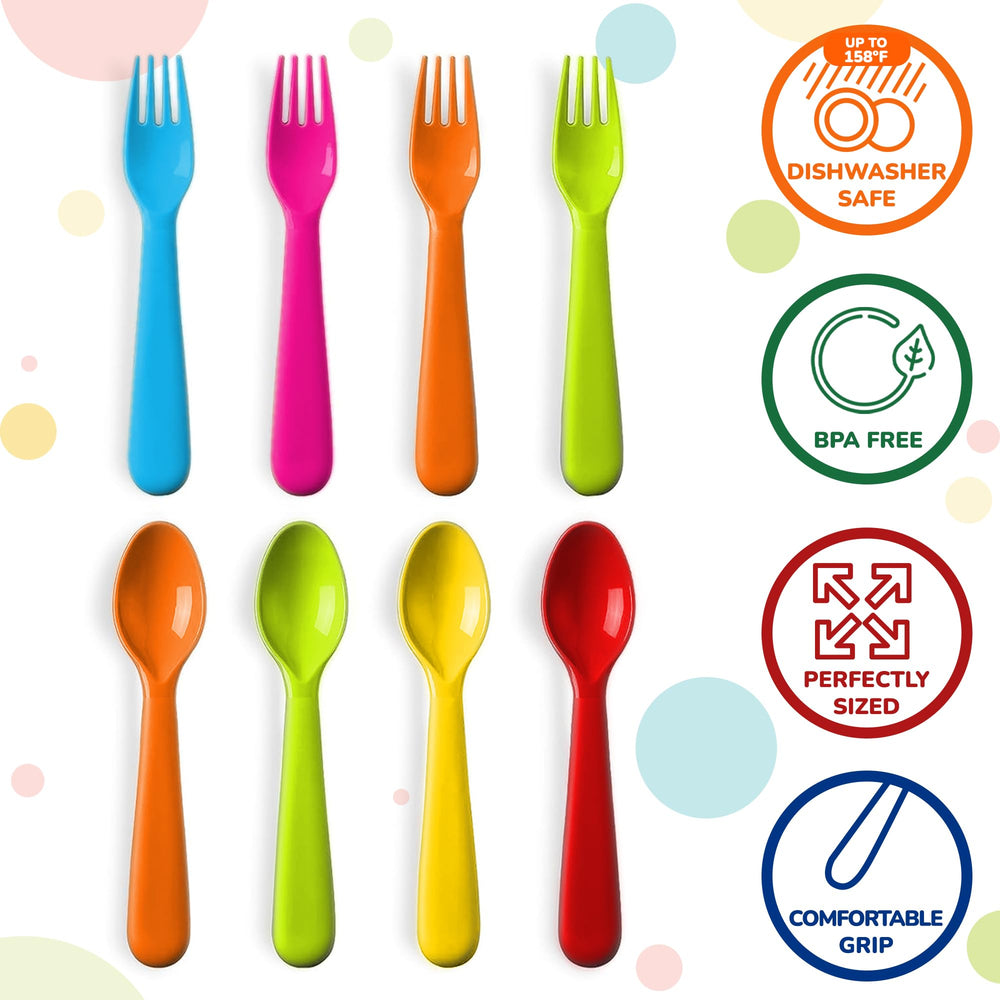 PLASKIDY BPA-free plastic toddler utensils ensure safe meals for little eaters.