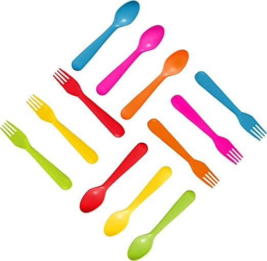 PLASKIDY bright-colored flatware supports independent dining in a fun way.