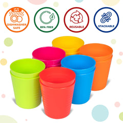 PLASKIDY kids cups 8oz measurement close-up, helps portion control for kids.