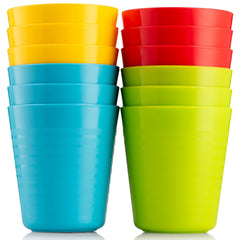 PLASKIDY Kids Cups in assorted colors provide a vibrant 12-pack for everyday hydration.
