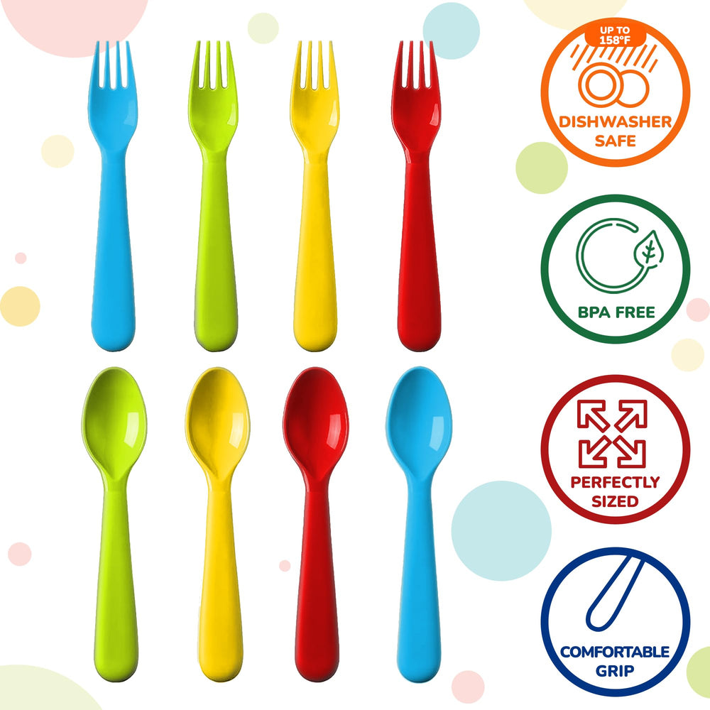 Plaskidy kids forks made of durable plastic for daily lunchbox use.