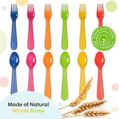 PLASKIDY kids spoons colorful 6-pack for cheerful meals