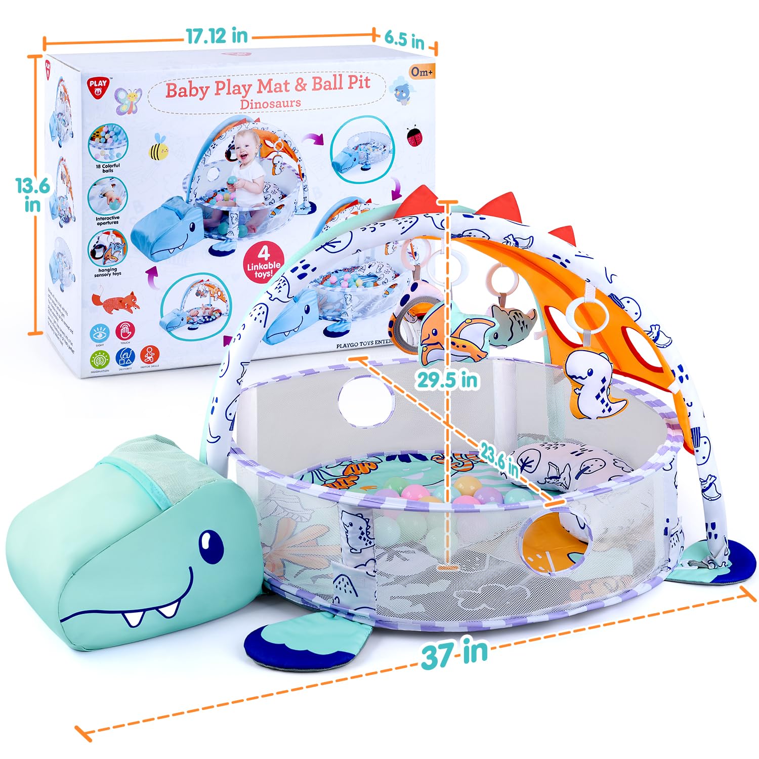 PLAY 4-in-1 Ready Mat image ready for newborn to toddler play.