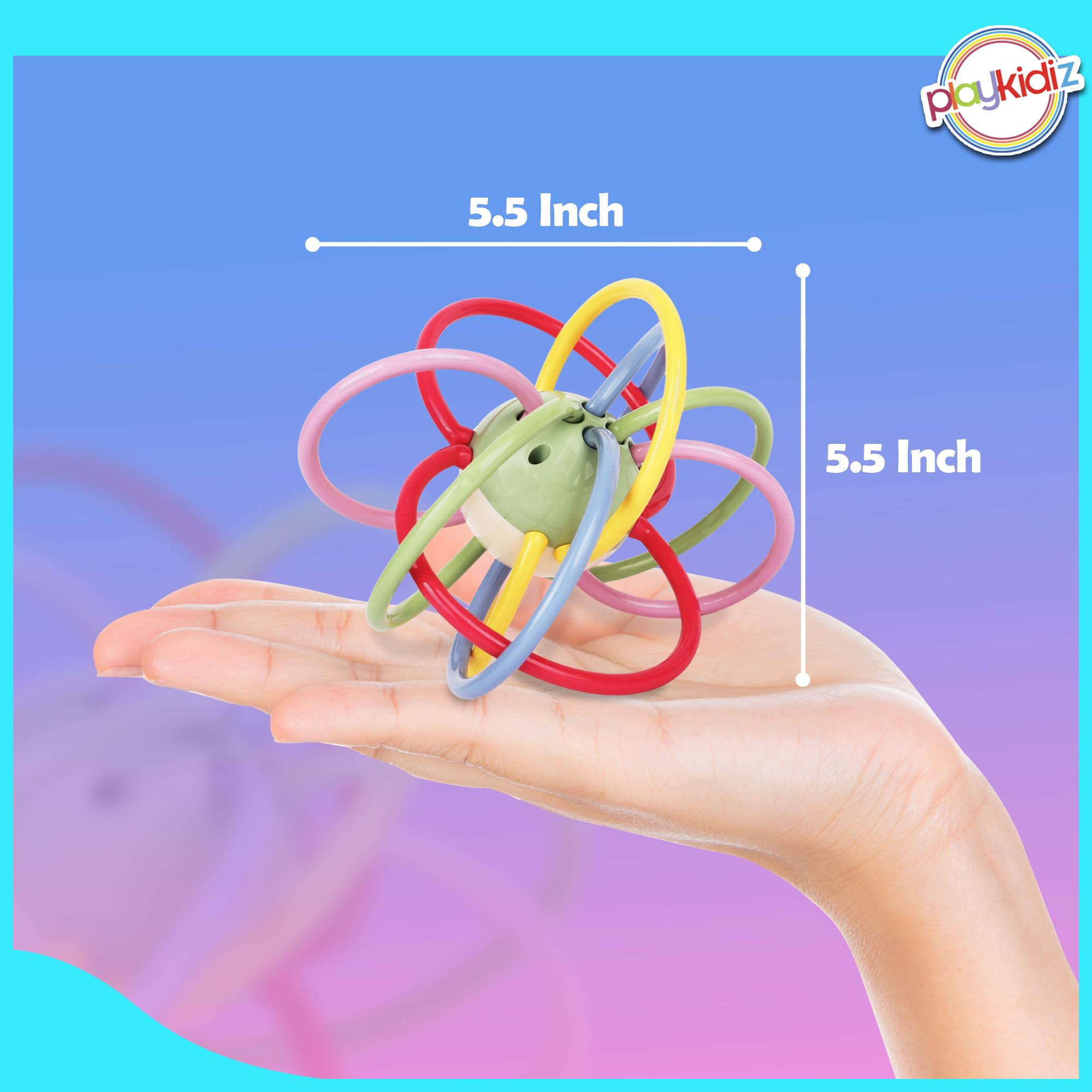 Playkidiz rattle-sensory-teether BPA-free design supports safe teething experiences.
