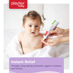 Playtex Baby diaper rash cream label close-up highlighting fragrance-free formula.