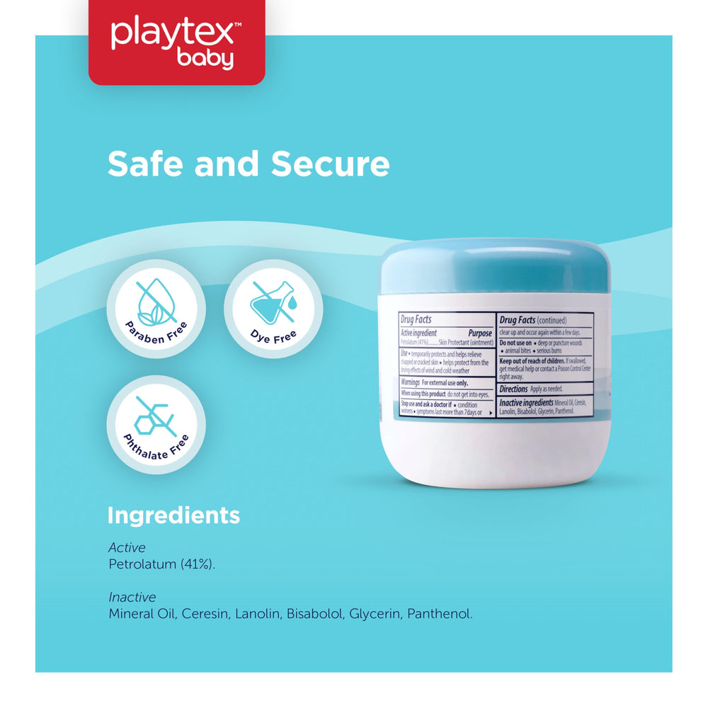 Playtex Baby Healing Ointment fragrance-free packaging for sensitive skin users