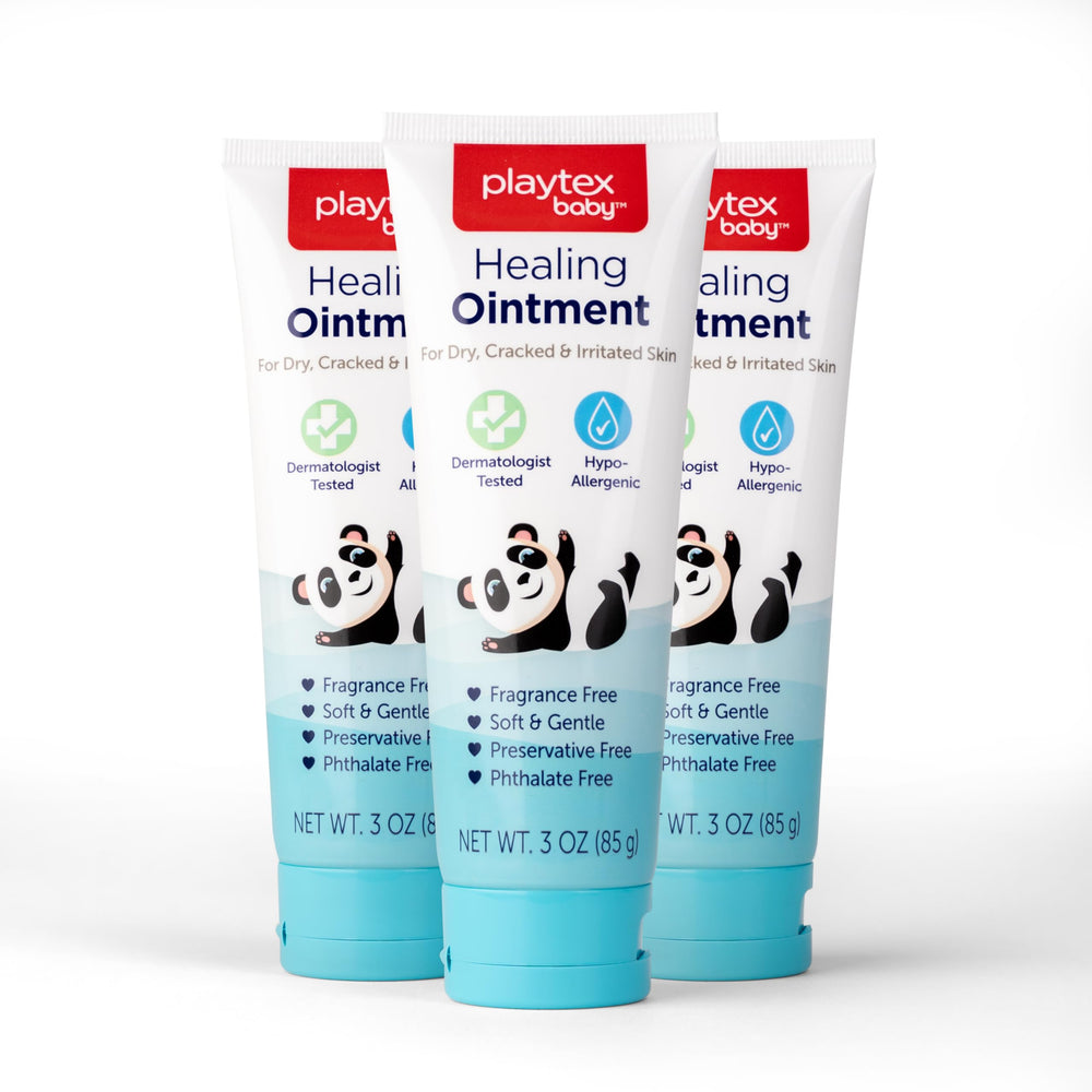 Playtex Baby Healing Ointment tube front view for soothing dry skin.