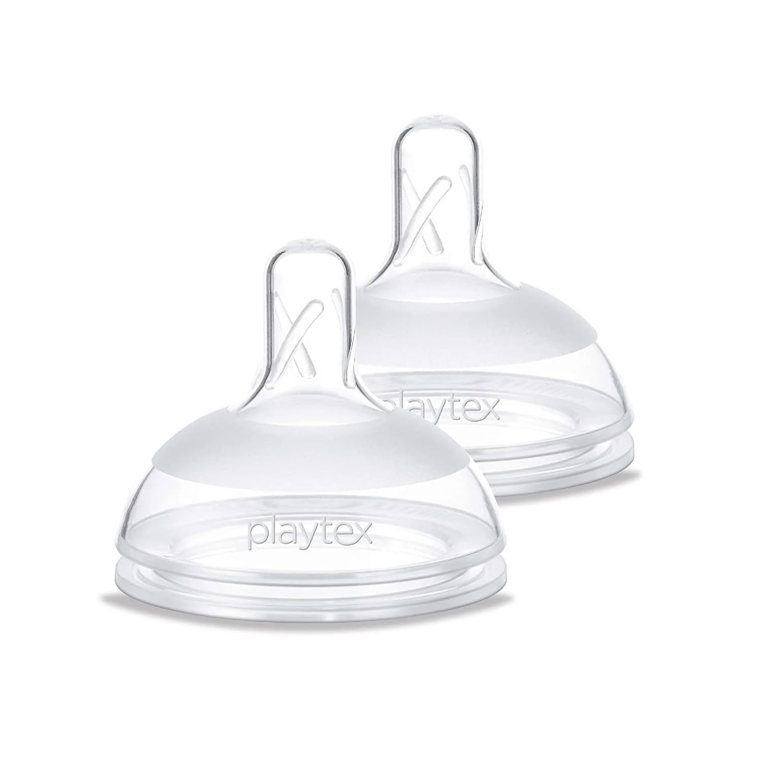Playtex Baby Naturalatch nipple silicone closeup highlights natural latch compatibility for breastfed babies.