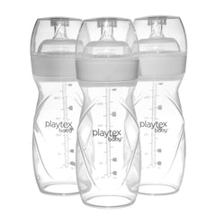 Playtex Baby Nurser bottle 8oz pack supports easy feeding on the go.