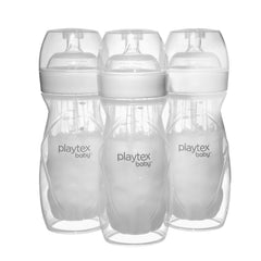 Playtex Baby Nurser bottle leak-free design keeps feeding mess-free.