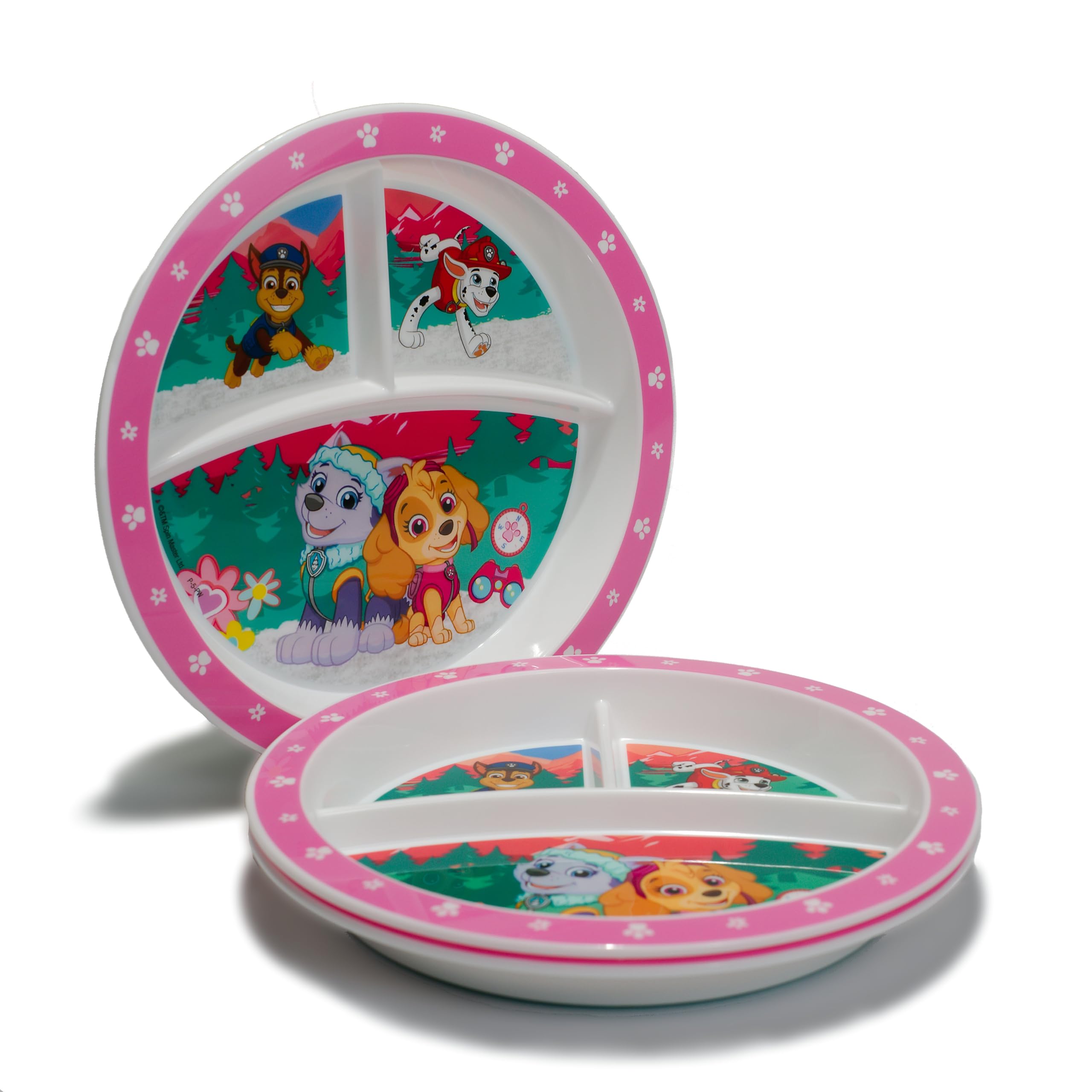 Playtex Baby Paw Patrol plate with non-slip bottom reduces spills during meals