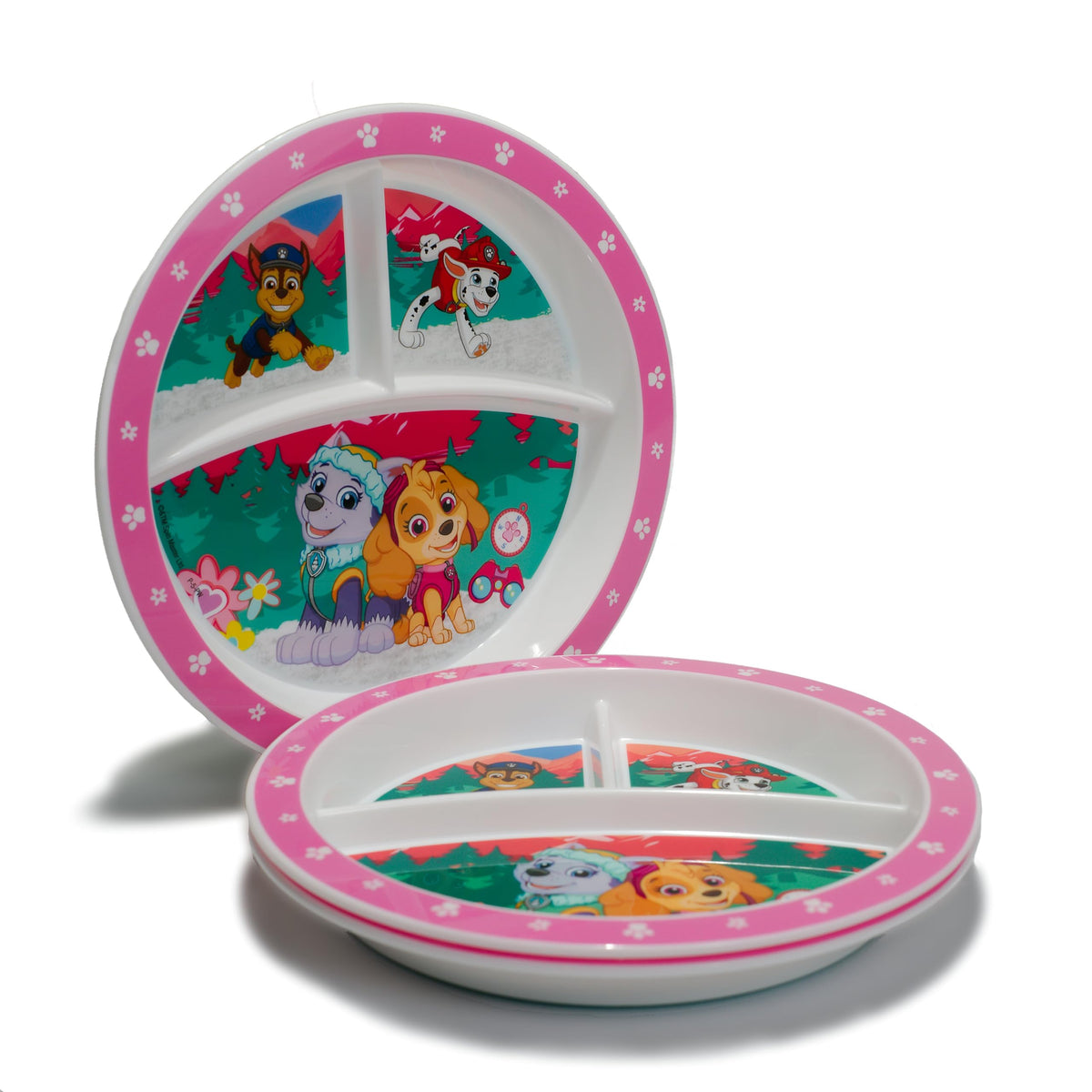 Playtex Baby Paw Patrol plate with non-slip bottom reduces spills during meals