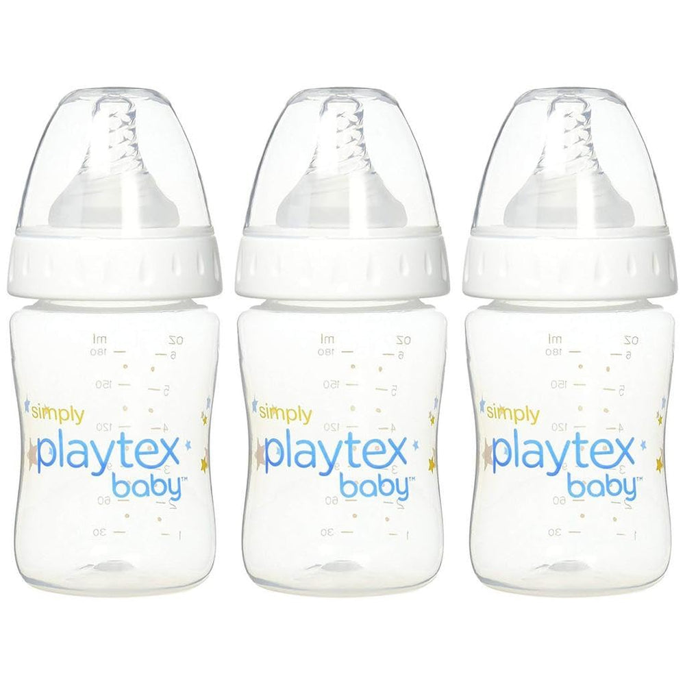 Playtex Baby Simply Baby vented nipple helps reduce air during feeds for smoother sessions.