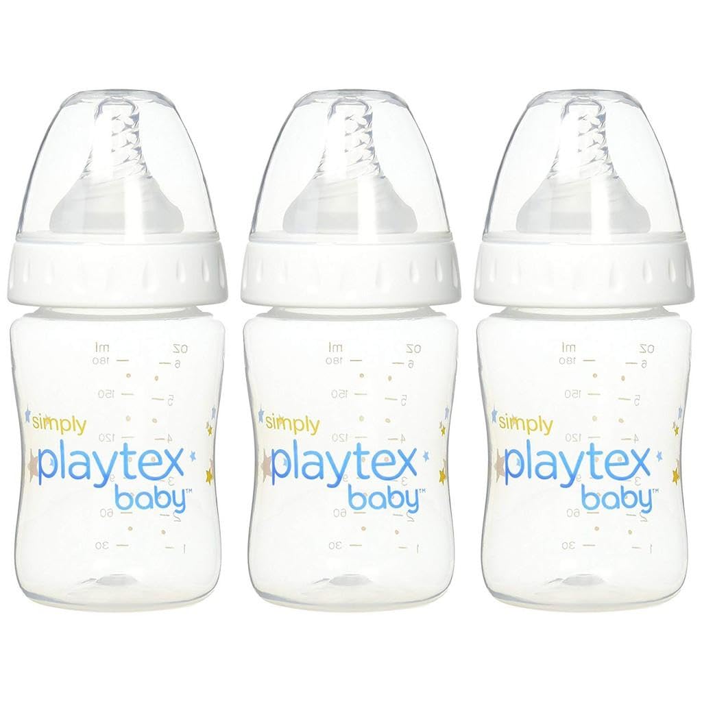 Playtex Baby Simply Baby vented nipple helps reduce air during feeds for smoother sessions.