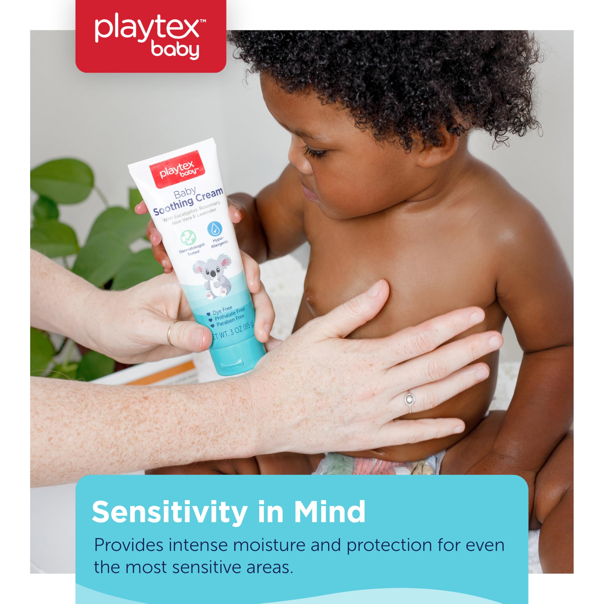 Playtex Baby Vapor Cream natural-ingredients-label notes dye-free, parabens-free formula