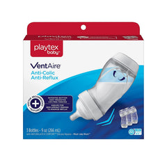 Playtex Baby Ventaire bottle angled design supports semi-upright feeding for comfort.