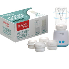 Playtex Baby Vortex Bottle Warmer compact travel design for quick on-the-go warming.